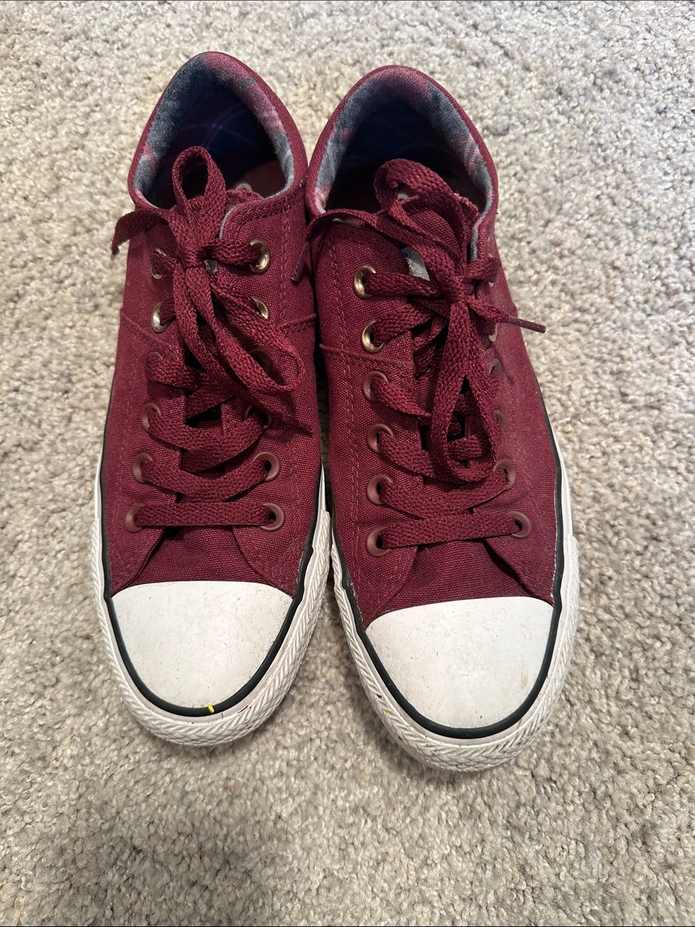 Converse Burgundy (Maroon) Low-Top Sneakers